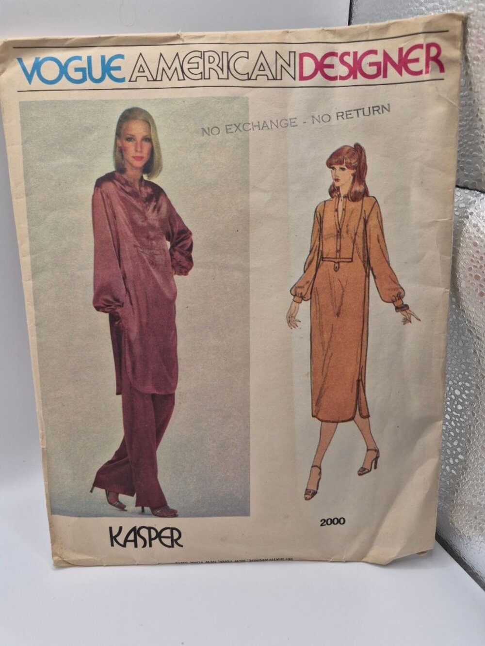Vogue American Designer Kasper Pattern 2000 Misses Dress Tunic Pants Sewing